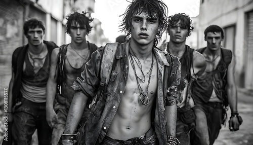 Gritty urban street style men