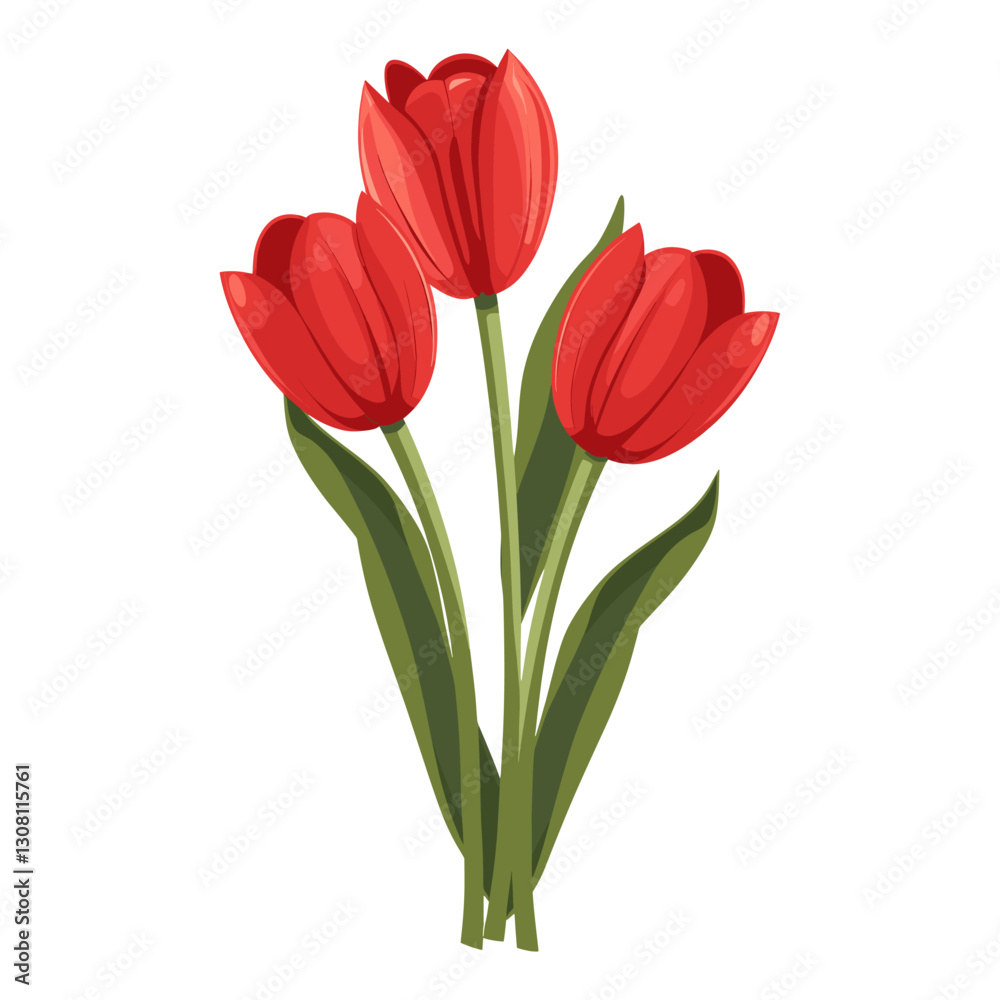 Red Tulips tulip illustration flower vector Red Tulips tulip illustration flower vector