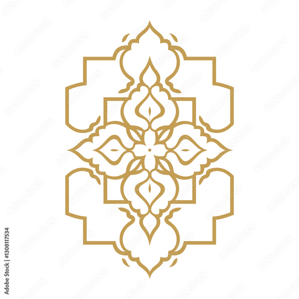 Islamic ornament in rhombus shape illustration pattern design vector Islamic ornament in rhombus shape illustration pattern design vector