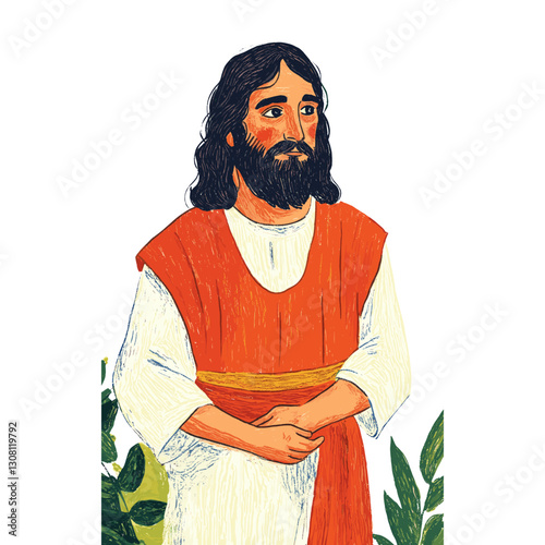 Jesus illustration painting art vector