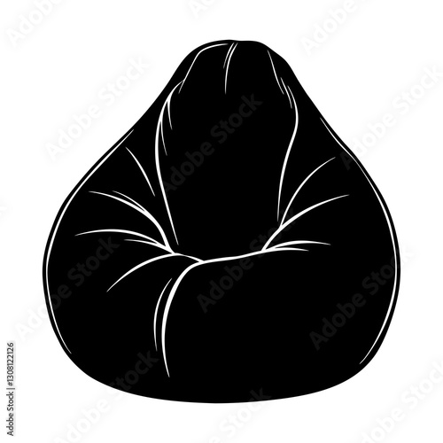 Bean Bag Chair silhouette vector