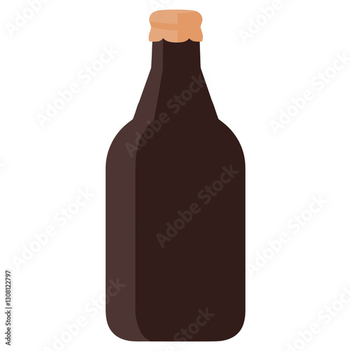 Stout beer illustration beverage bottle  vector