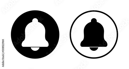 Bell icon logo design. Notification sign and symbol for web site design