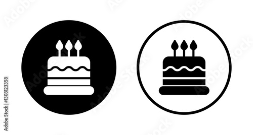 Cake icon logo design. Cake sign and symbol. Birthday cake icon