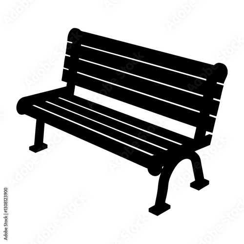 Bench silhouette vector
