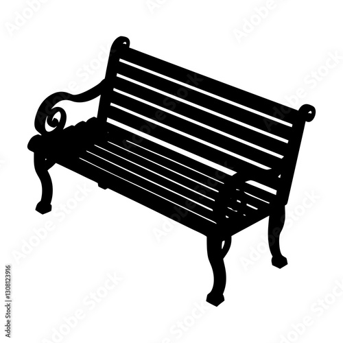 Bench silhouette vector