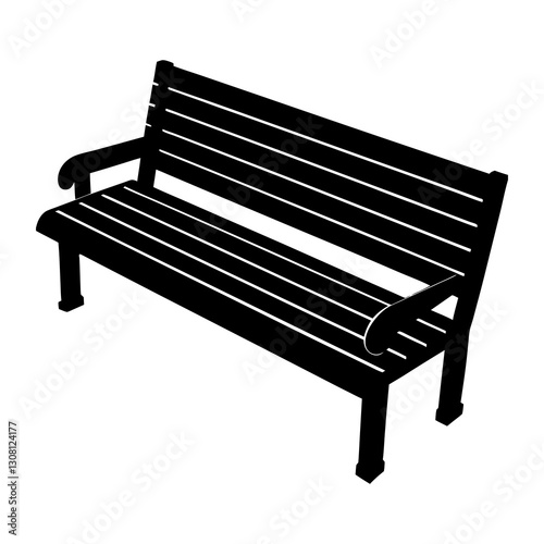 Bench silhouette vector