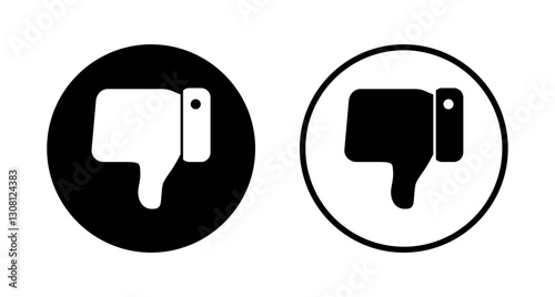 Dislike icon logo design. dislike sign and symbol. Hand with thumb down