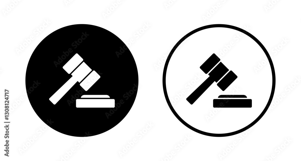 Gavel icon logo design. judge gavel sign and symbol. law icon. auction hammer Gavel icon logo design. judge gavel sign and symbol. law icon. auction hammer