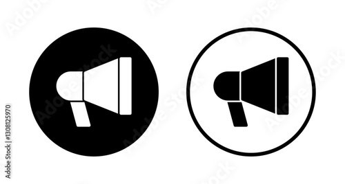 Megaphone icon logo design. Loudspeaker sign and symbol