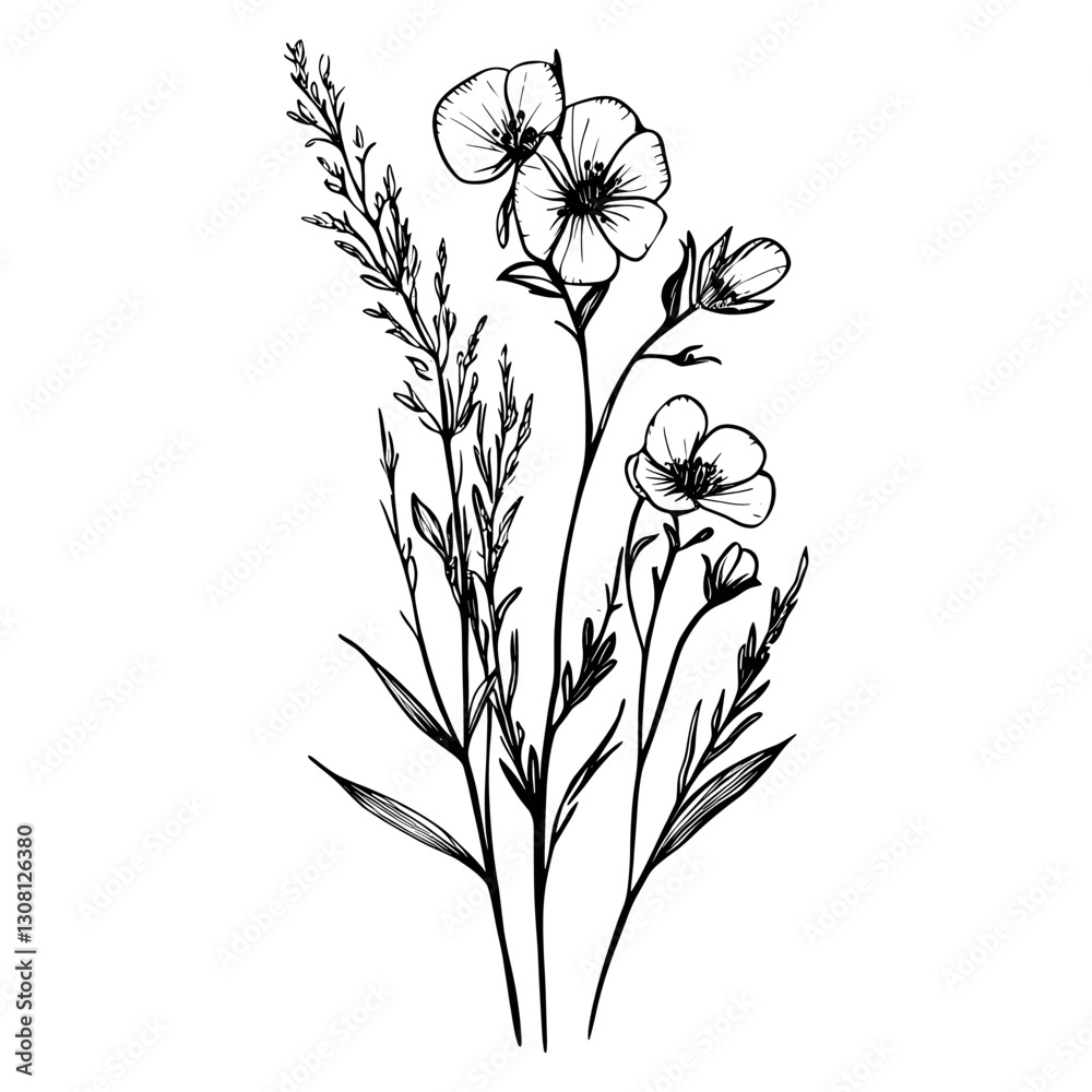 Obraz premium Art illustration minimalist drawing vector