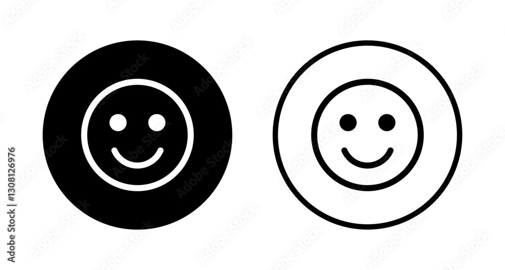 Fototapeta premium Smile icon logo design. smile emoticon icon. feedback sign and symbol
