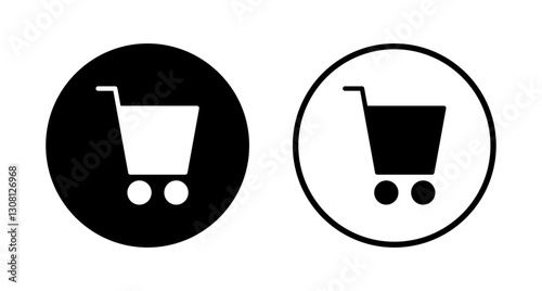 Shopping icon logo design. Shopping cart sign and symbol. Trolley icon