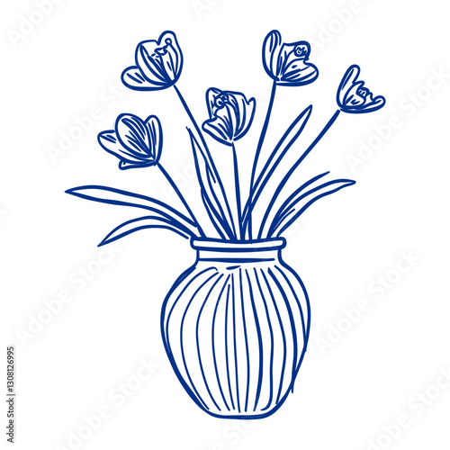 Antique vase flower flowers art illustration vector