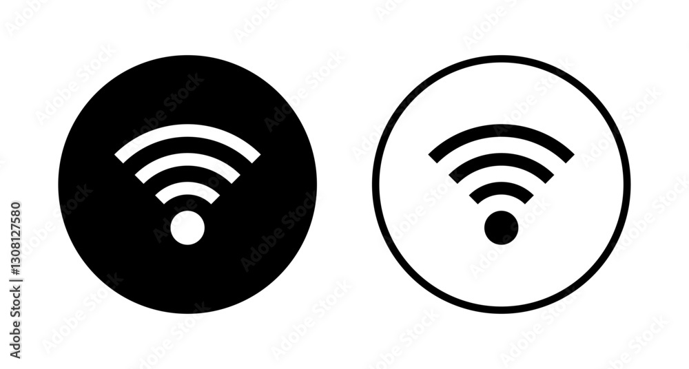 Wifi icon logo design. signal sign and symbol. Wireless icon Wifi icon logo design. signal sign and symbol. Wireless icon