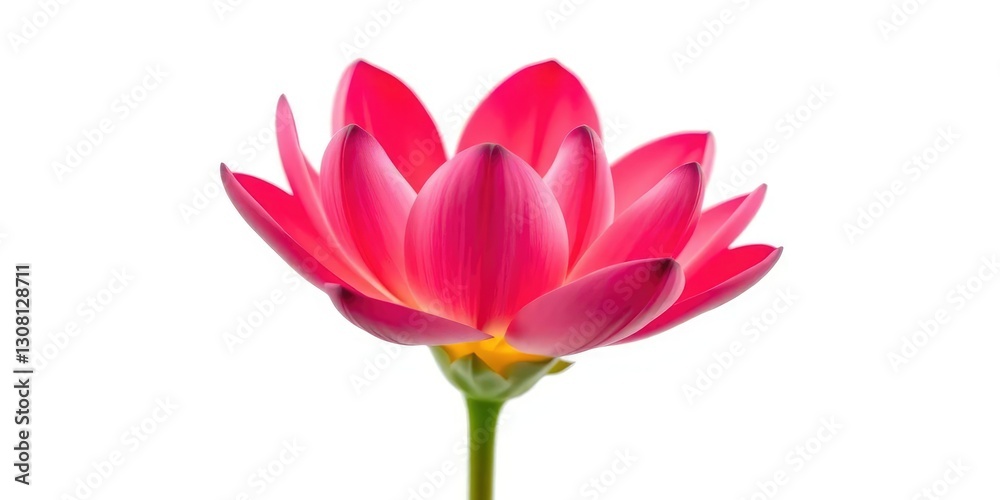A single vibrant bloom, petals unfurled, isolated against a pure white backdrop, vibrant, botanical A single vibrant bloom, petals unfurled, isolated against a pure white backdrop, vibrant, botanical