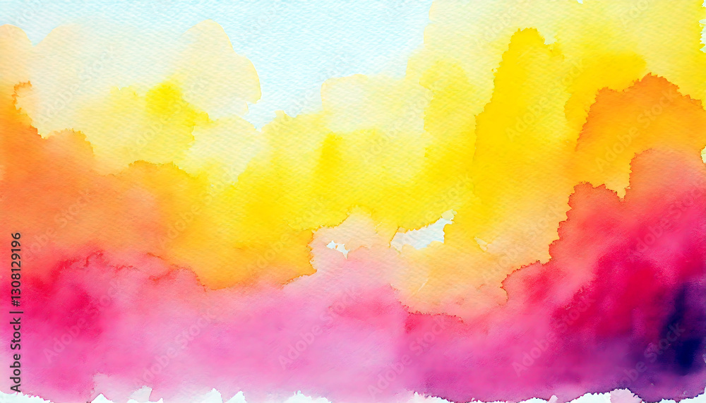 Beautiful Watercolor Texture Background in yellow and pink Beautiful Watercolor Texture Background in yellow and pink