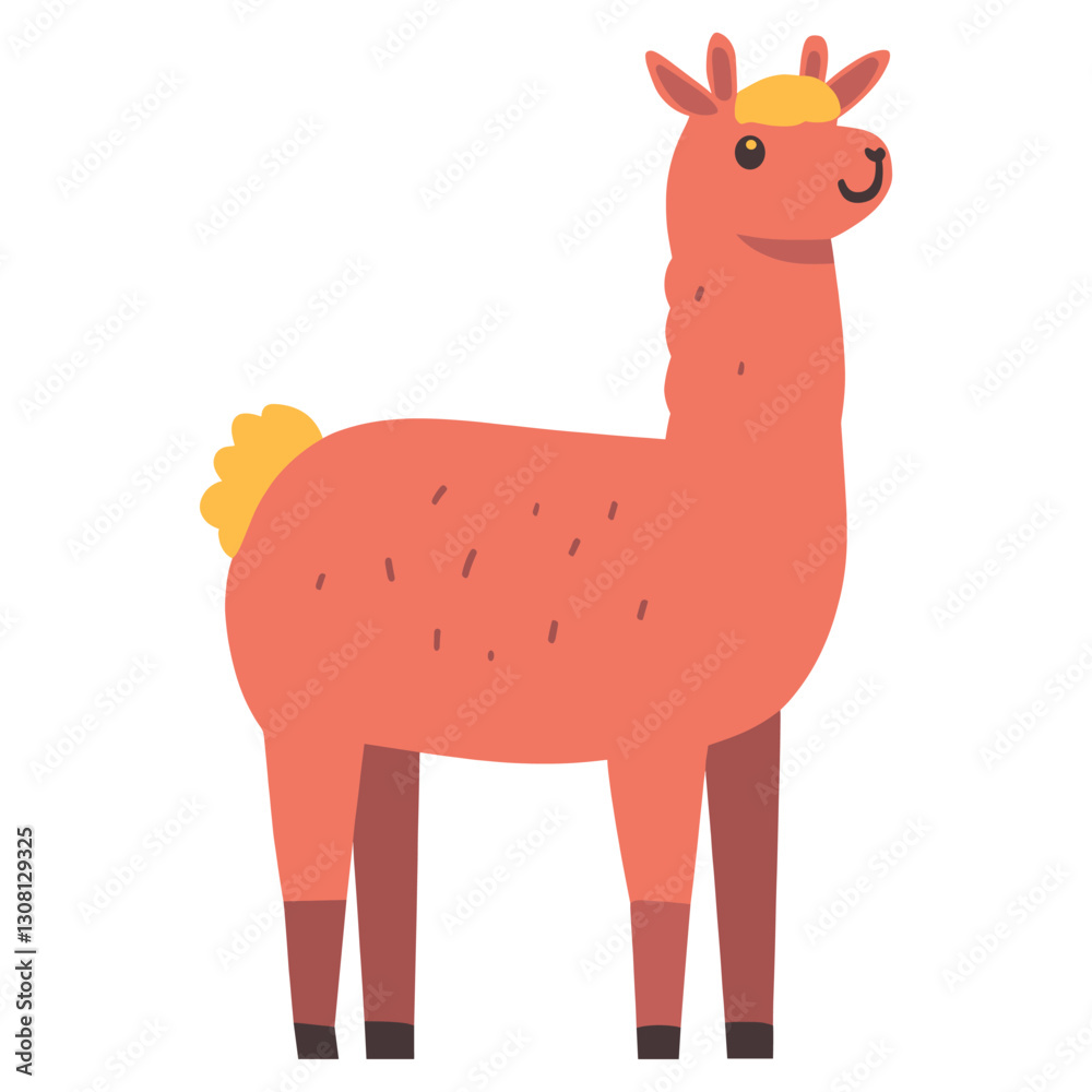 Fototapeta premium Alpacas illustration animal llama vector