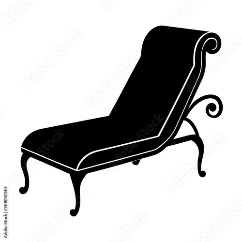 Chaise Lounge silhouette vector