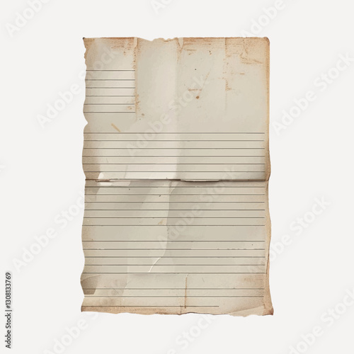 vintage paper note illustration vector