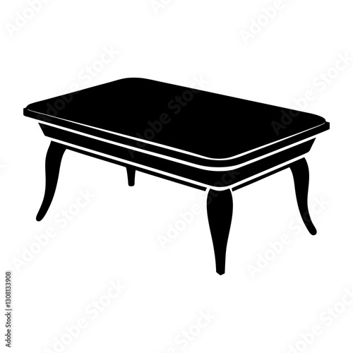 Coffee Table silhouette vector
