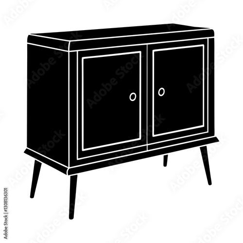 Credenza silhouette vector