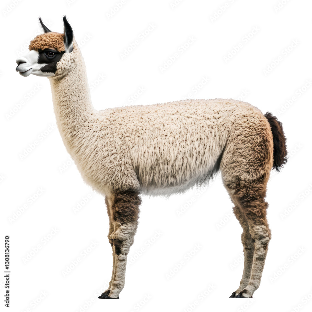 Alpaca isolated on white or transparent background Alpaca isolated on white or transparent background