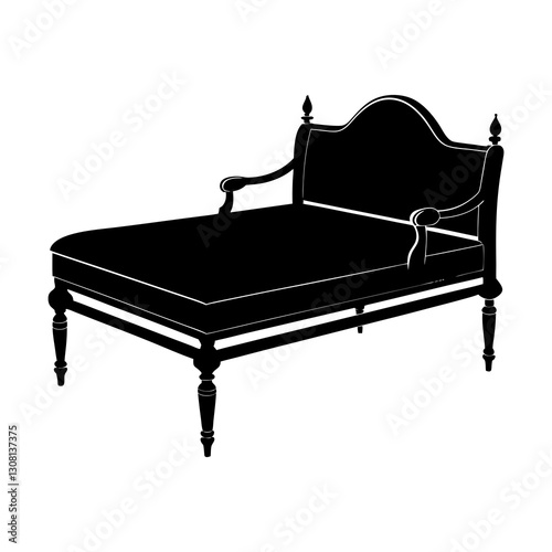 Daybed silhouette vector
