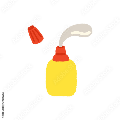 シンプルな接着剤の手書きイラスト