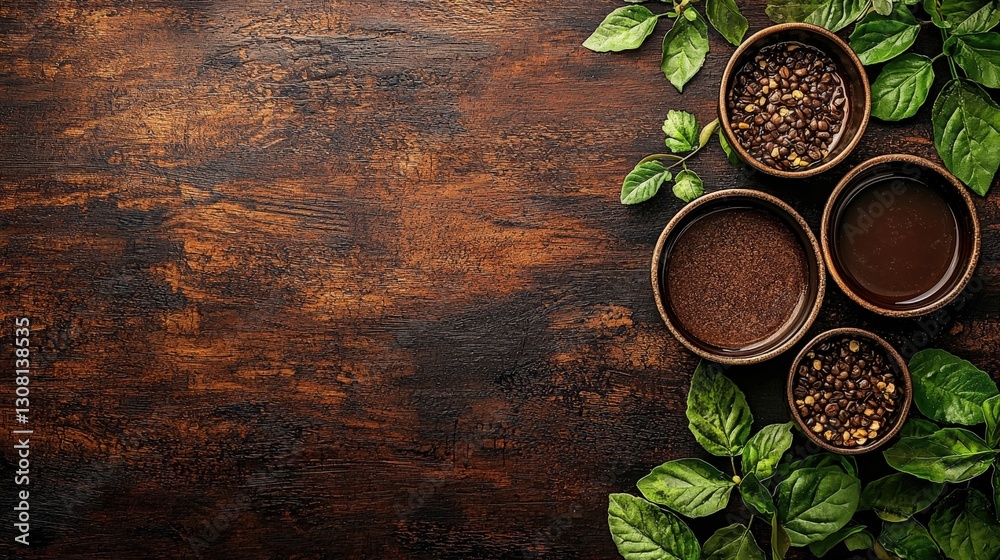 Diverse collection of spices artfully arranged on a table showcasing colorful ingredients for culinary delights