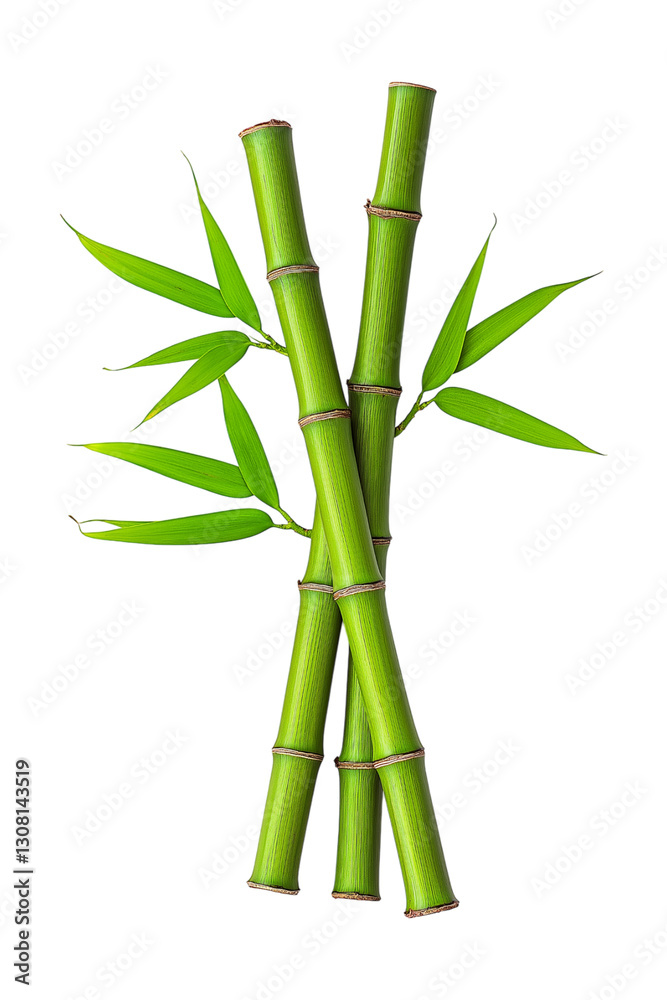 Fototapeta premium bamboo isolated on white background
