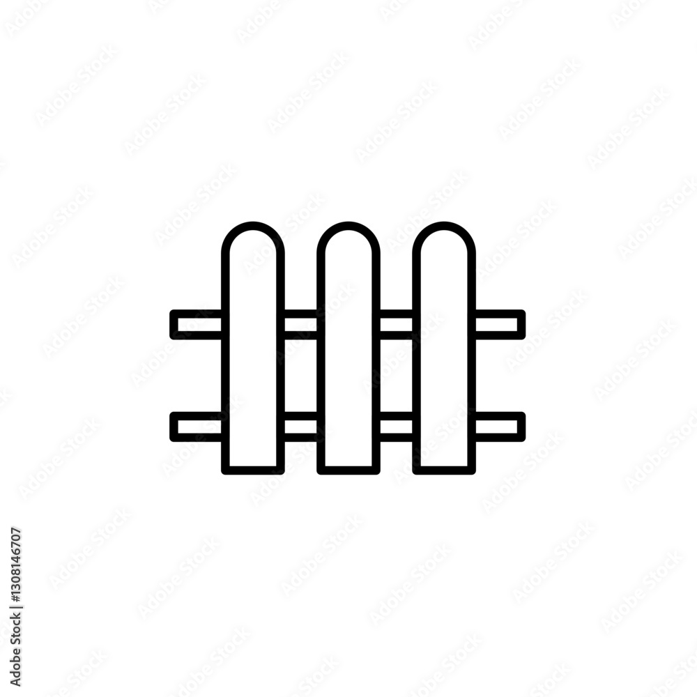 Fence line icon Fence line icon
