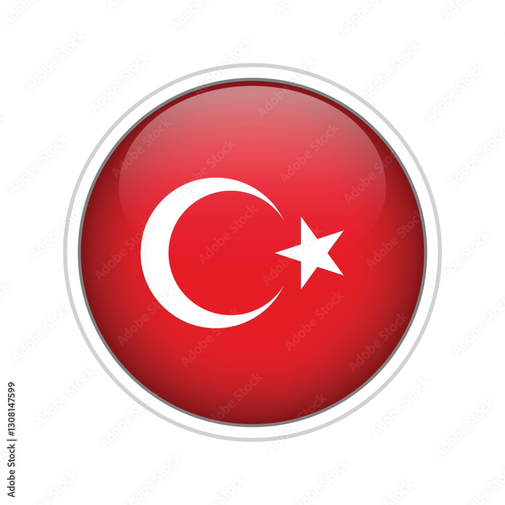 Turkey Flag Sphere Vector Turkey Flag Sphere Vector