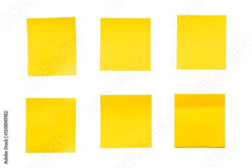 set of yellow sticky notes
