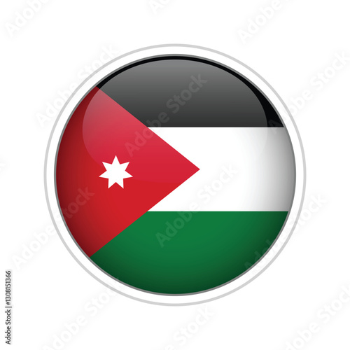 Jordan Flag Sphere Vector