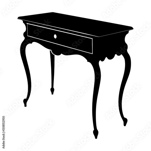 Console Table silhouette vector