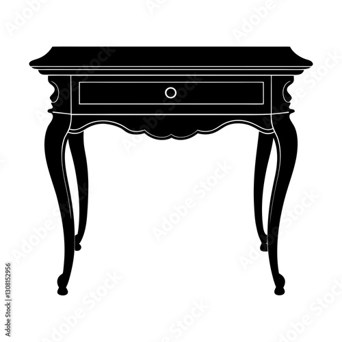 Console Table silhouette vector
