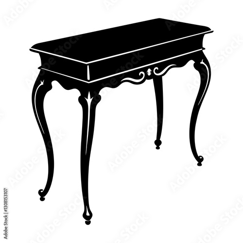 Console Table silhouette vector