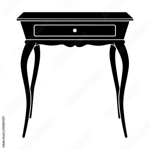 Console Table silhouette vector