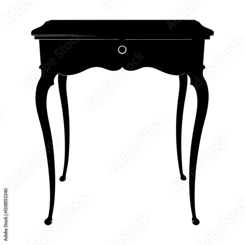 Console Table silhouette vector