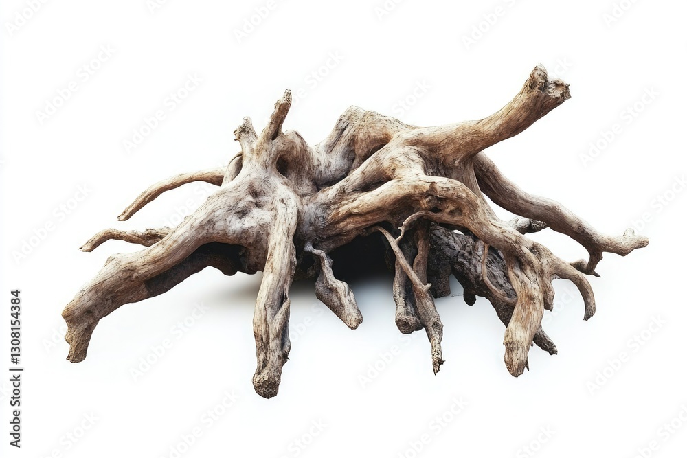 Premium Quality Picture of Tree Roots Isolated on White Background, High Detail, 8K Premium Quality Picture of Tree Roots Isolated on White Background, High Detail, 8K