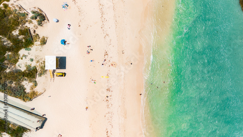 Canvas Print View of the beach from Above