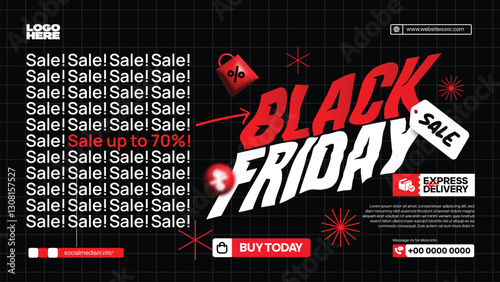 Black Friday banner with editable file management