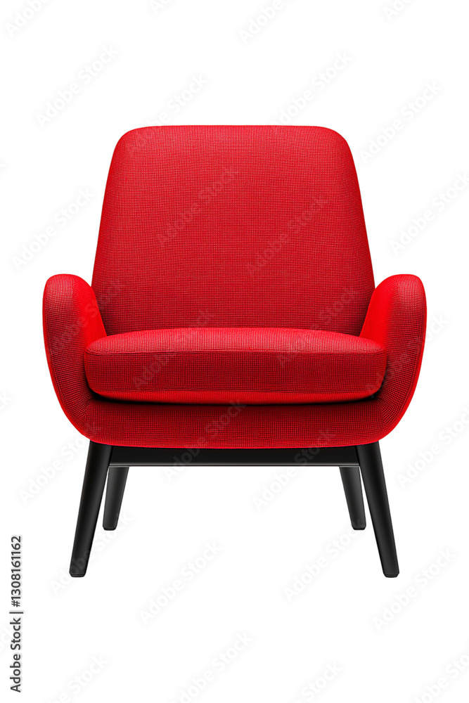 Fototapeta premium red armchair isolated on white