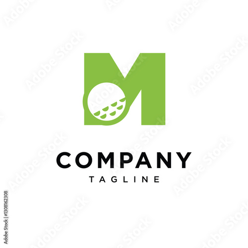 Letter M Golf Ball Logo Icon Vector Free Download Letter M Golf Ball Logo Icon Vector - GFXLoad