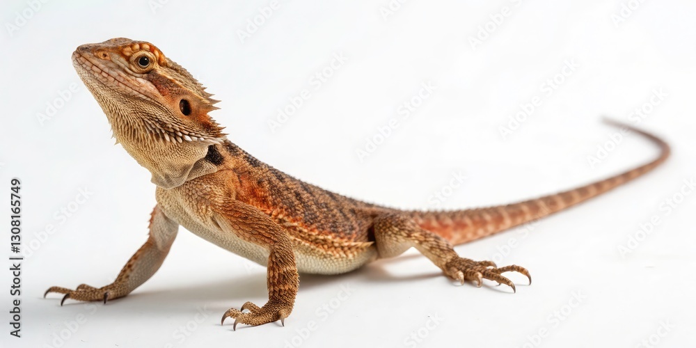 Fototapeta premium Surreal Lizard Silhouette Photography: Dark Reptile Shadow on Neutral Background