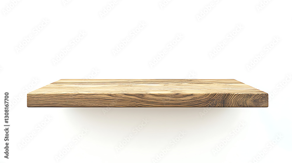 A shelf made of wood with a white background A shelf made of wood with a white background