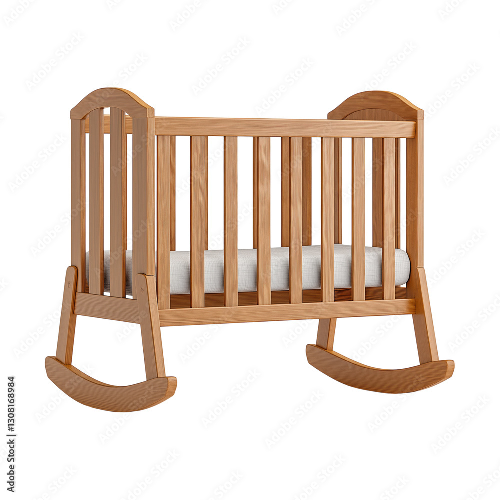 Wooden Baby Cradle with Rocking Legs and Mattress
Wooden Baby Cradle with Rocking Legs and Mattress