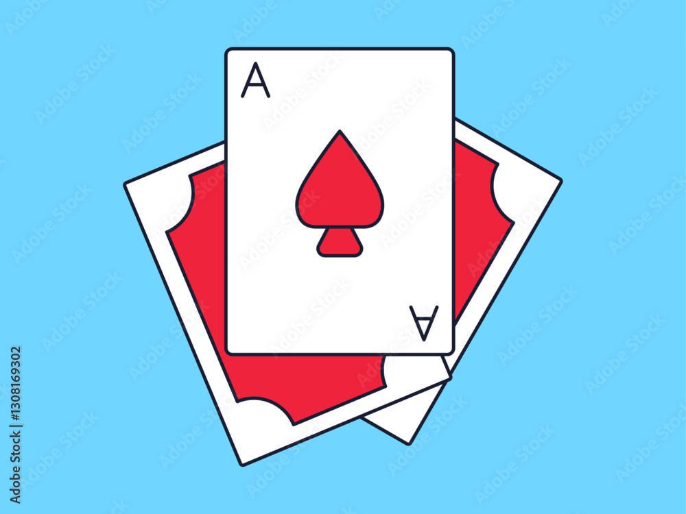 Obraz premium Cards icon. Circus vector icon concept. Simple vector line icons.