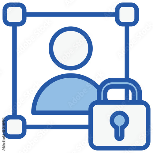 Isolation Blue White Icon